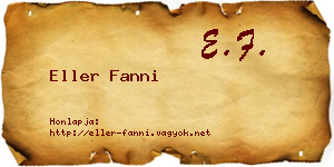 Eller Fanni névjegykártya